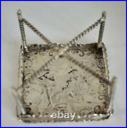 Antique Hallmarked PB London Import Marks 930 Sterling Silver Miniature Table