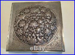 Antique Islamic Persian silver box 435 gram well 19th 1900 xix marked (m1153)