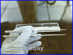Antique Japanese Marked Sterling Solid Pure Silver Chopsticks 1 Pair In Box