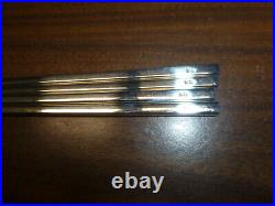 Antique Japanese Marked Sterling Solid Pure Silver Chopsticks 2 Pairs In Box