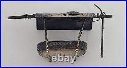 Antique Japanese Sterling Silver Roofed Boat by MUSASHIYA, marked, RARE