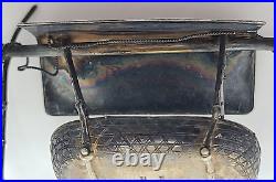 Antique Japanese Sterling Silver Roofed Boat by MUSASHIYA, marked, RARE