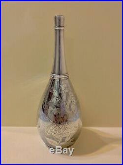 Antique LARGE 1853 mark GORHAM Mark Solid Sterling Silver Perfume Bottle RARE