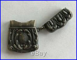 Antique Marked Sterling Art Nouveau Style Stamp Case Holder for Chatelaine 4.1 G