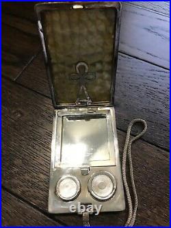Antique Money Holder, Coins, Card Case Wallet Wristlet Marked Sterling Silver