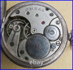 Antique OMEGA GRAND PRIX PARIS 1900 Pocket Watch half hunter hall marked 3963473