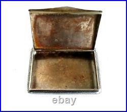 Antique Ottoman Islamic Sterling Silver Tobacco Box Cigarette Case Niello Marked