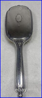 Antique R W Wallace Sterling Silver Hair Brush Marked Sterling 750-9