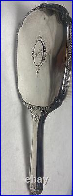 Antique R W Wallace Sterling Silver Hair Brush Marked Sterling 750-9