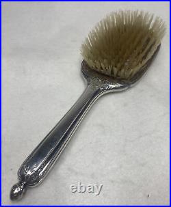 Antique R W Wallace Sterling Silver Hair Brush Marked Sterling 750-9