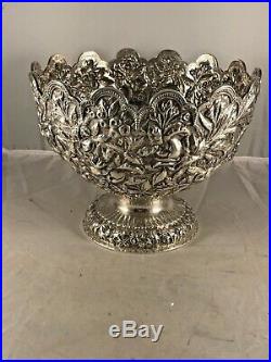 Antique S. Kirk & Son Sterling Silver Repousse Bowl Marked 11 Oz