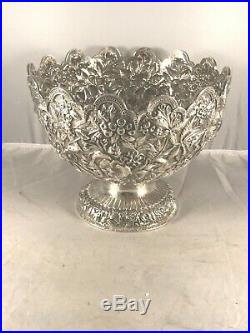 Antique S. Kirk & Son Sterling Silver Repousse Bowl Marked 11 Oz
