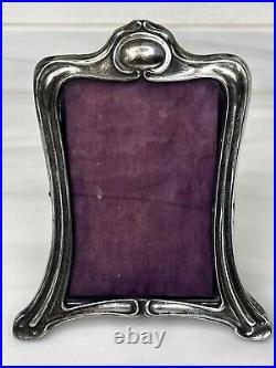 Antique Sterling Silver Art Nouveau Frame -marked