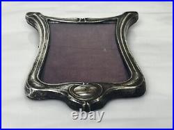 Antique Sterling Silver Art Nouveau Frame -marked