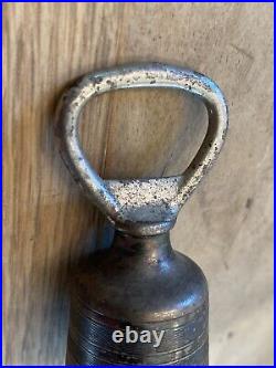 Antique Sterling Silver Bell Form Corkscrew Bottle Opener Marked Sterling