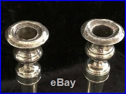 Antique Sterling Silver Candlestick Holders Marked 1424