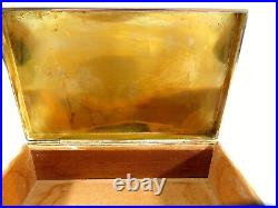 Antique Sterling Silver Cigarette Box Wood Interior Marked Shreve, Crump & Low