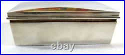 Antique Sterling Silver Cigarette Box Wood Interior Marked Shreve, Crump & Low