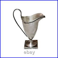 Antique Sterling Silver Creamer Pitcher 5 1/2 Marked C. H Anchor Lion g 104 Gram