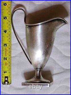 Antique Sterling Silver Creamer Pitcher 5 1/2 Marked C. H Anchor Lion g 104 Gram