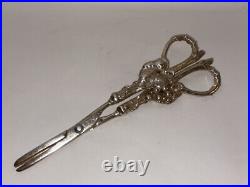 Antique Sterling Silver Grape Shears 7 6 ounces Solid Silver Marked STERLING