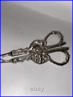 Antique Sterling Silver Grape Shears 7 6 ounces Solid Silver Marked STERLING