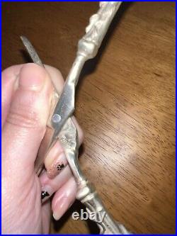 Antique Sterling Silver Grape Shears 7 6 ounces Solid Silver Marked STERLING