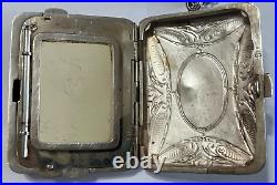 Antique Sterling Silver Powder Make-Up Compact Marked EP Co STERLING 152.6 gram