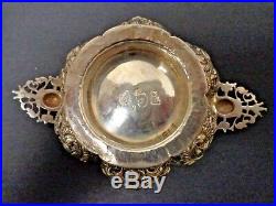 Antique Sterling Silver Rare Repousse Footed Bowl/Wine Taster Cup with marking