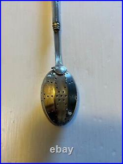 Antique Sterling Silver Tea Infuser Spoon Marked Sterling