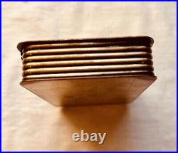 Antique Victoria Marked Sterling Silver Cigarettes Trinket Hinged Lid Box