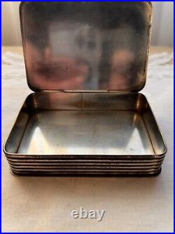 Antique Victoria Marked Sterling Silver Cigarettes Trinket Hinged Lid Box