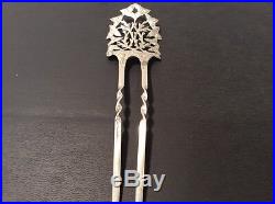 Antique Victorian Sterling Marked Hair Comb 9.2g silver
