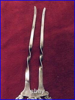 Antique Victorian Sterling Silver Filigree Openwork Hair Pin Comb 5 Long