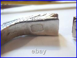 Antique Vintage Chinese Export Signed Marked Sterling Silver Cuff Bracelet