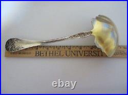 Antique Wallace Rose 1898 OLD Marks Sterling Gold Wash 10 Soup Punch Ladle Mono