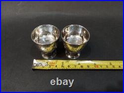 Antique japanese Sterling silver sake cups maker marked