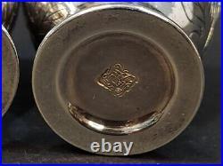 Antique japanese Sterling silver sake cups maker marked