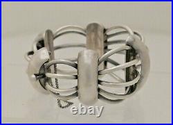 Antonio Pineda. 970 Silver Wire Sculptural Cage Bracelet See Mark