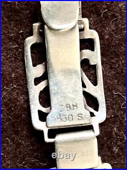 Art Deco Sterling Silver Bracelet Gazelles/deer 1930 C Brumberg Hansen Denmark