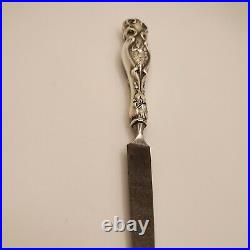 Art Nouveau Marked Sterling Silver Nail File Decorated With Figurines