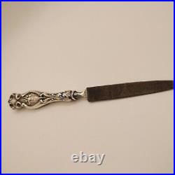 Art Nouveau Marked Sterling Silver Nail File Decorated With Figurines