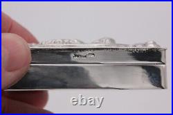 Art Nouveau Sterling Silver box, Rectangular, marked Sterling and 925 7 cm long