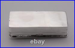 Art Nouveau Sterling Silver box, Rectangular, marked Sterling and 925 7 cm long