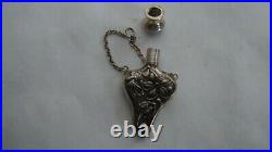 Art Nouveau antique Perfume bottle Marked. 925 sterling silver. 302 weight