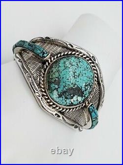 Artist Marked Drf Jr David Freeland 925 Sterling Silver Hubei Turquoise Bracelet