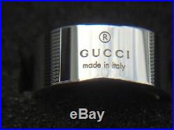Authentic Gucci made in italy logo ring marked size 13 U. S. Size 6.5