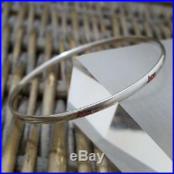 Authentic Tiffany Sterling Silver Bangle, Kiss Bangle, Paloma Picasso, H/marked