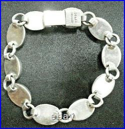 BEAUTIFUL MCM Mexico Sterling Silver Multi Gemstone Link Bracelet Marked GMCI