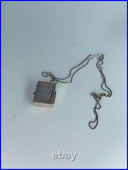 Beautiful 1950's Sterling deck of cards Pendent and chain. 925 marked